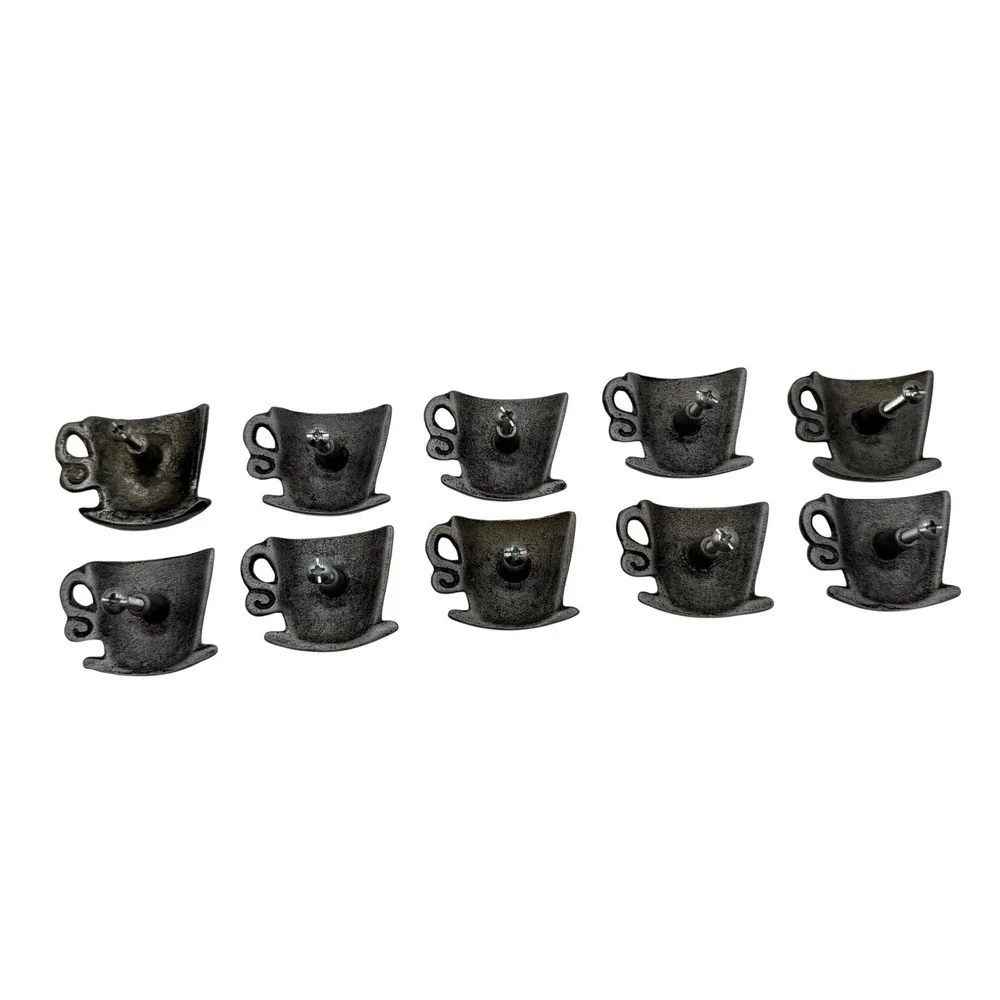 Pier 1 Teacup Cabinet Drawer Pulls Set of 10 Vintage Brass Cup Knobs India